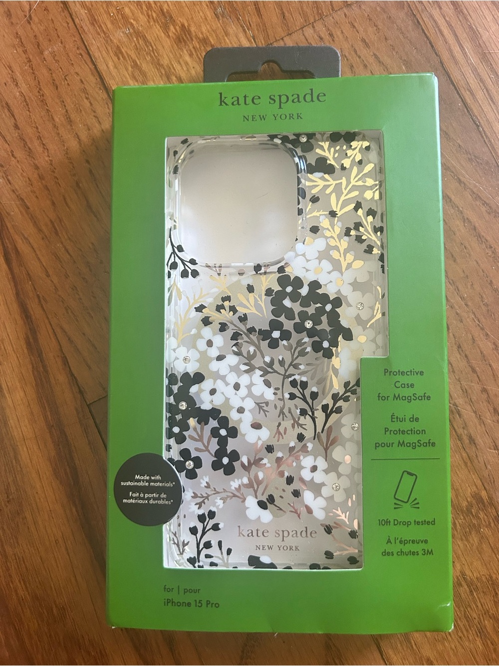 Kate Spade clear floral iPhone case